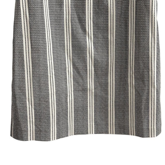 Ann Taylor Women's Size 8 Black & White Striped Shift Dress Knee Length Lined - Picture 3 of 8